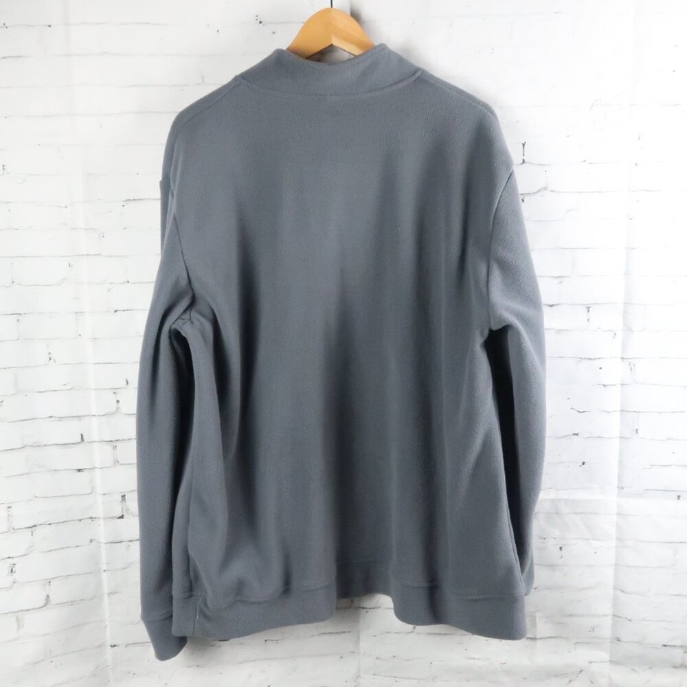 GREY 1/4 ZIP LONG SLEEVE PULL OVER FLEECE JACKET WITH KANGAROO POCKET SIZE XL - Picture 6 of 6